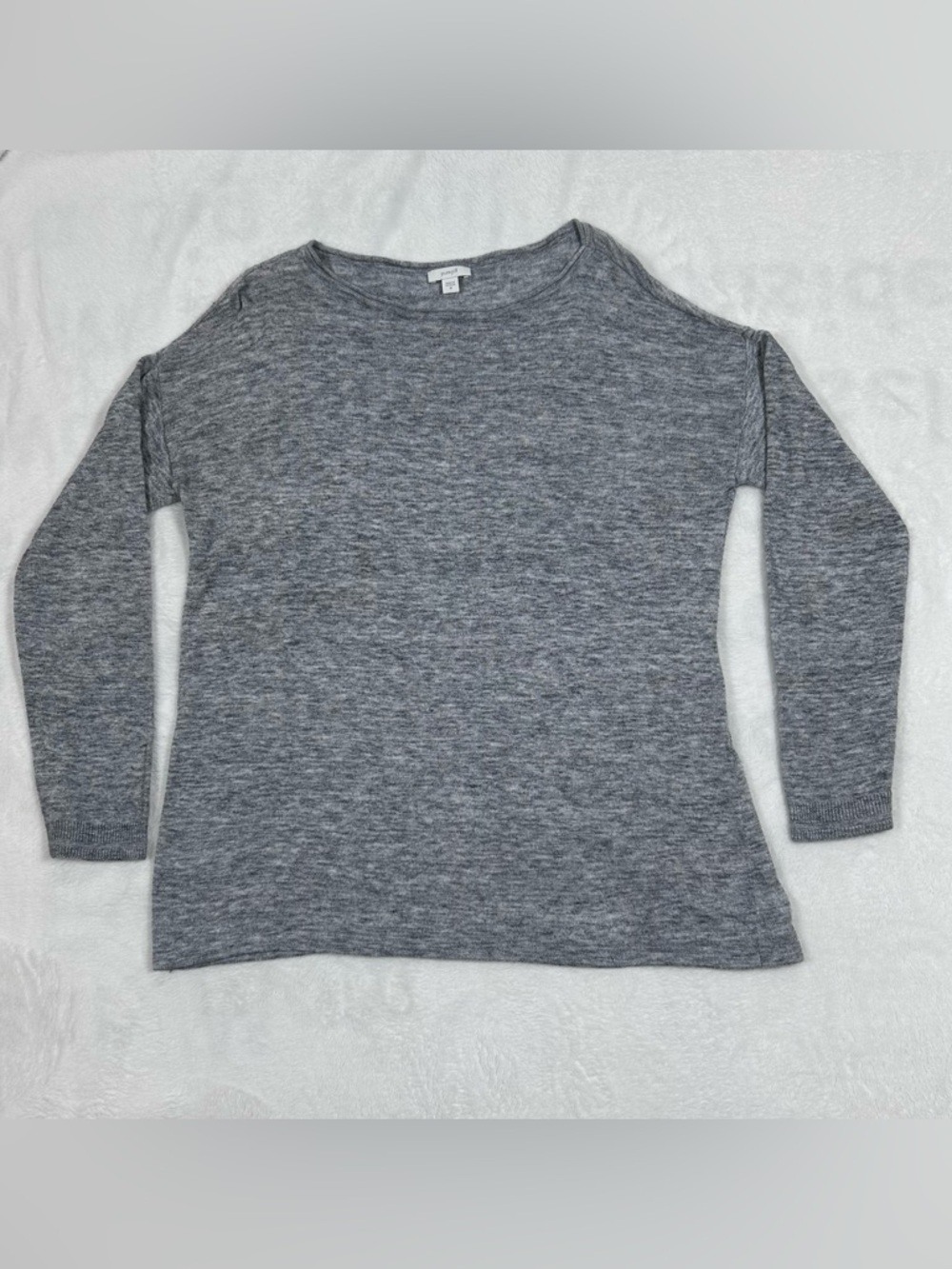 Pure Jill Grey Sweater Women’s Medium Cotton Blend Roll Neck